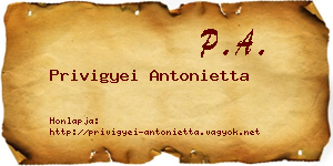 Privigyei Antonietta névjegykártya